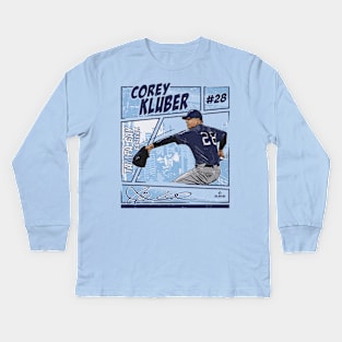 Corey Kluber Tampa Bay Comic Kids Long Sleeve T-Shirt